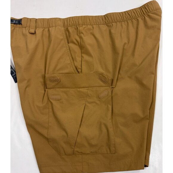 Huk Fishing Mens Creekbed Cargo Shorts Size 2XL Tan Hybrid Performance Outdoors - Picture 2 of 12